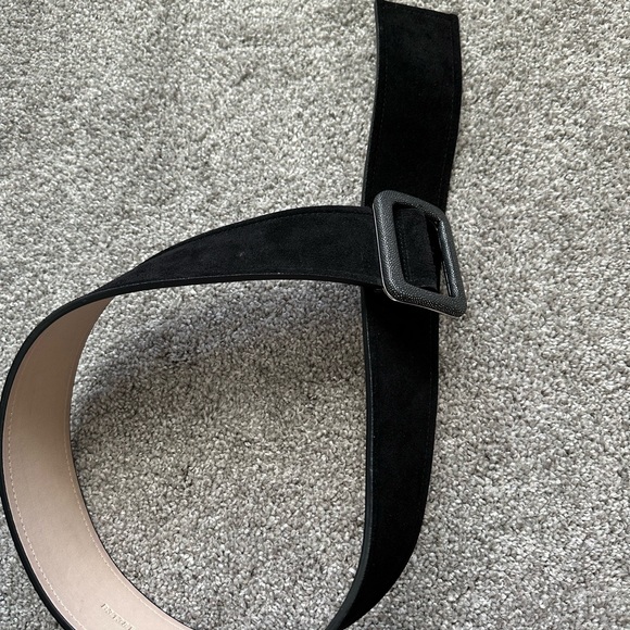 Cole Haan  black suede Leather Belt for women,size M - Picture 3 of 6